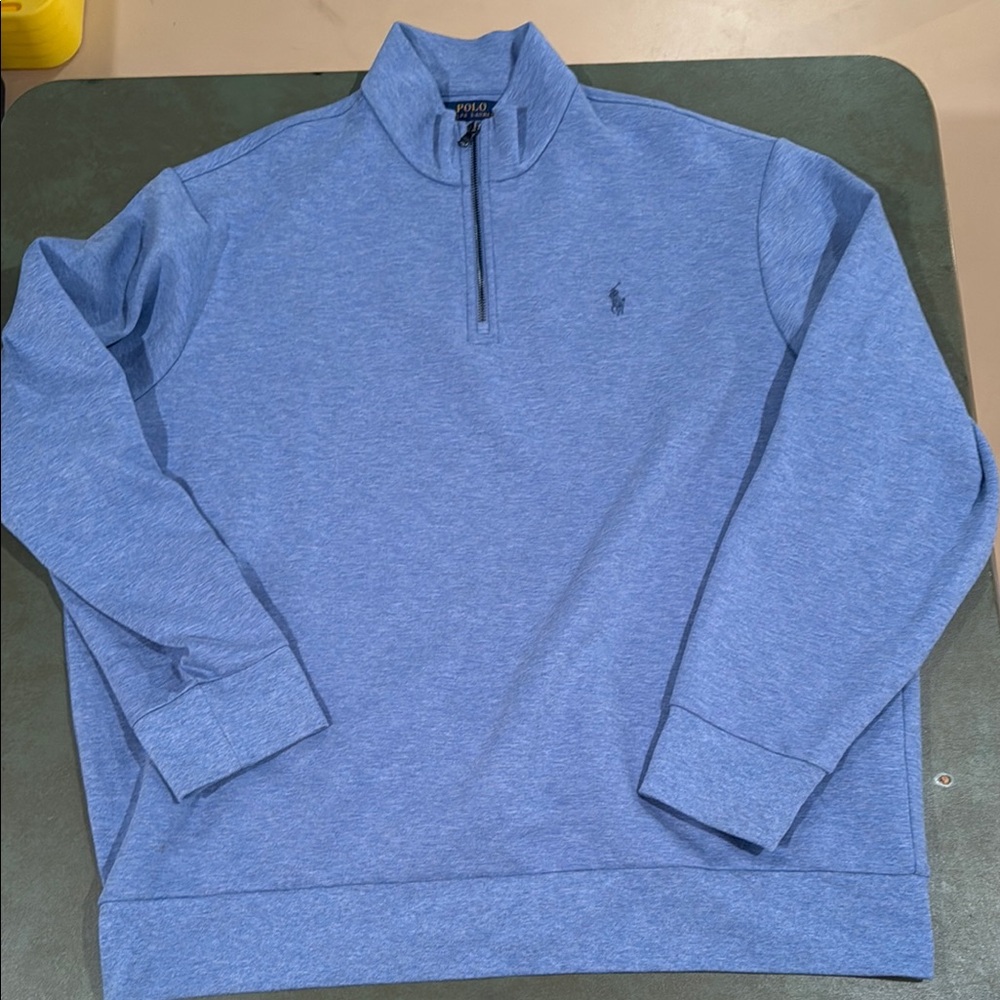 Polo by Ralph Lauren Men's Blue Quarter-Zip Sweater